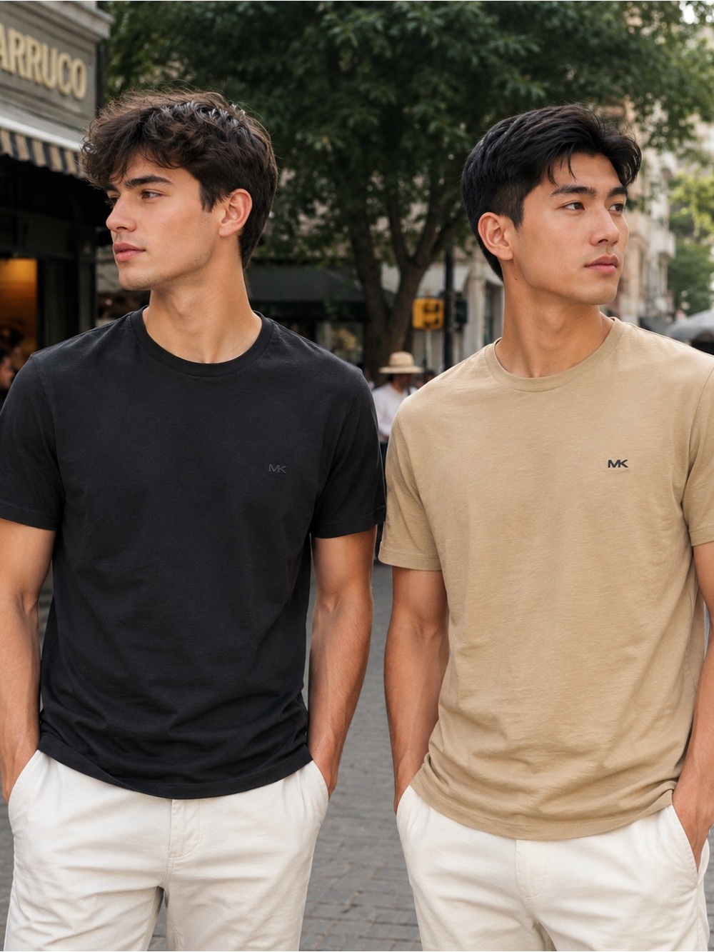 🇺🇸FIRM PRICE🇺🇸2 Michael Kors Men's Short Sleeve Tees in Tan and Black